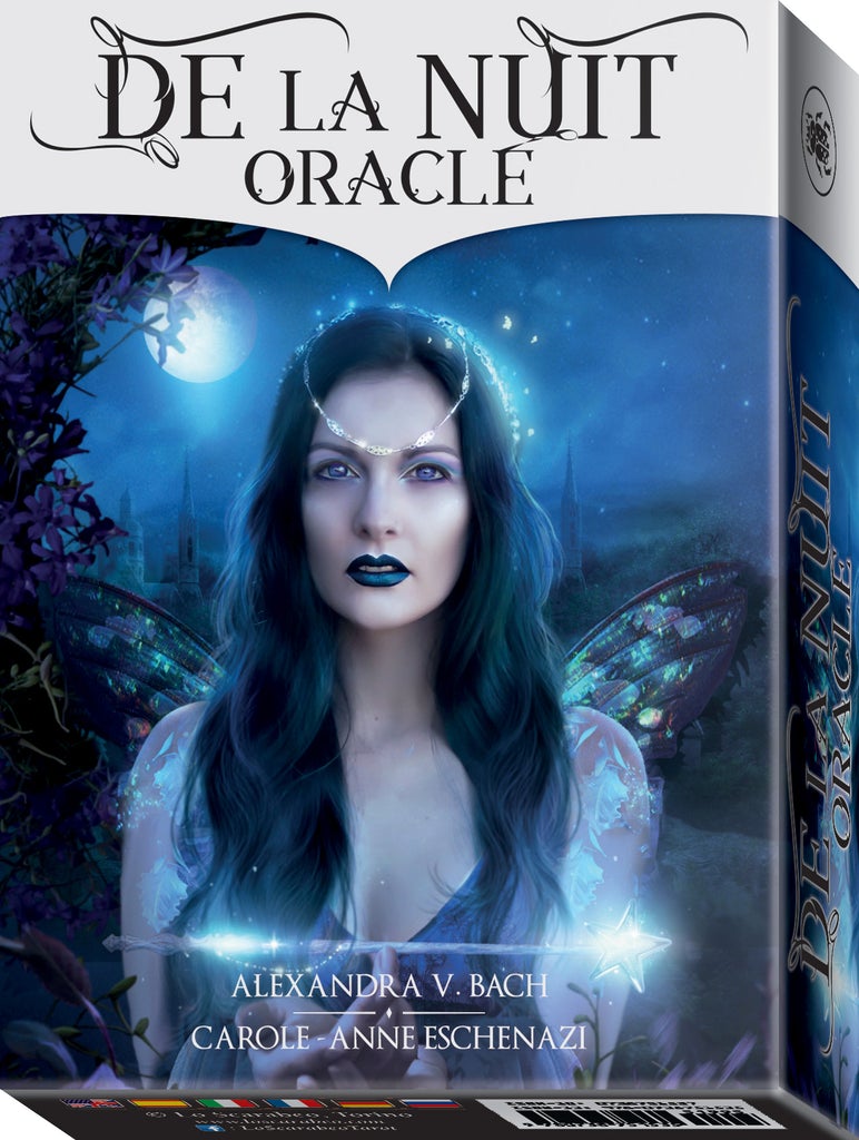 De La Nuit Oracle purple box with woman's face and dark mystical energy — Eternal Spirit