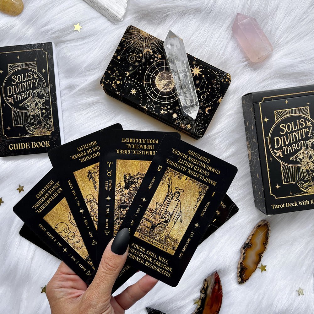 Solis Divinity Tarot (Black & Gold Edition) card offering a glimpse of the deck's sacred imagery — Eternal Spirit