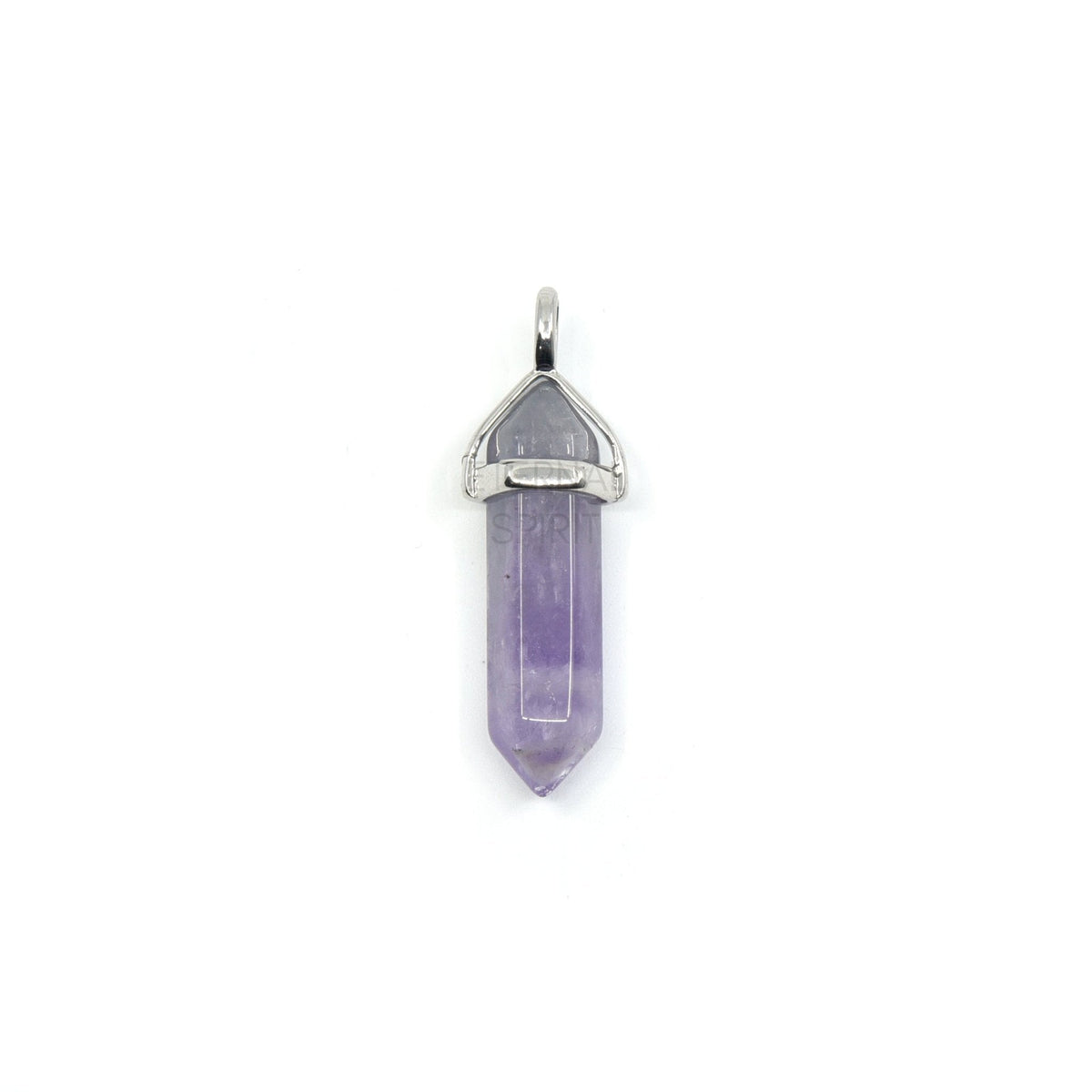 double terminated pendant in Amethyst, showing natural stone detail — Eternal Spirit