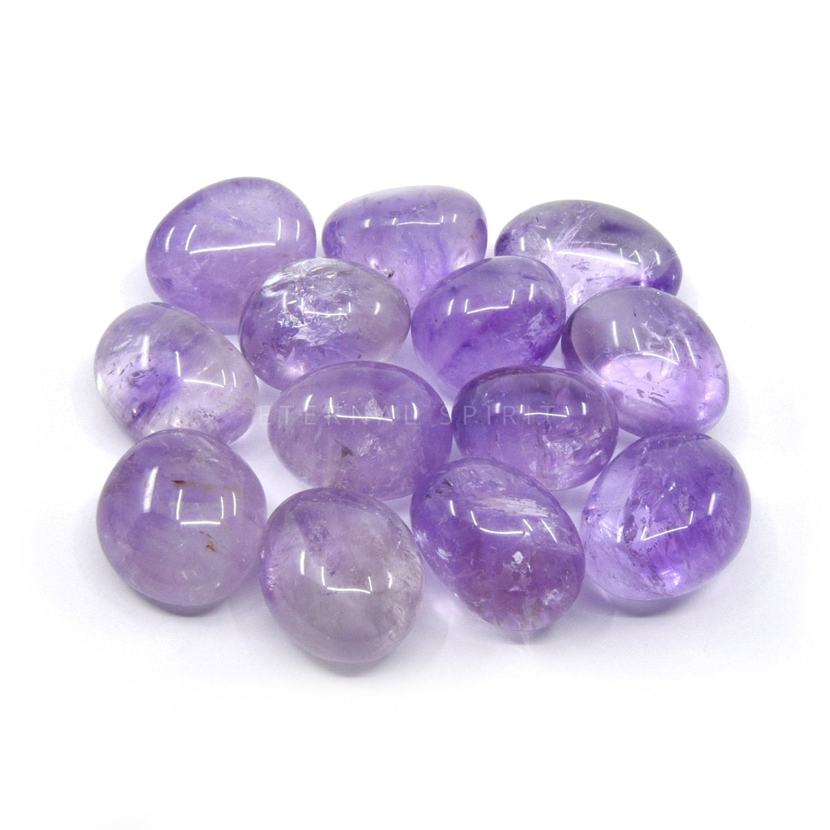 collection of polished Amethyst tumble stones — Eternal Spirit