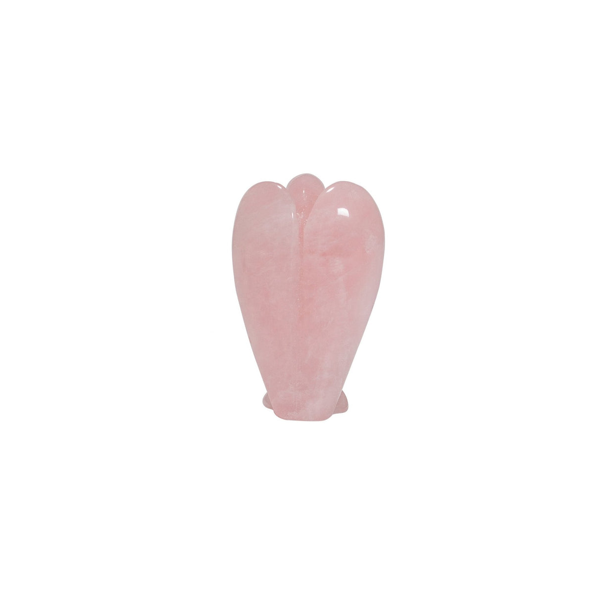 gentle pink Rose Quartz angel figurine 35mm, displaying crystalline detail — Eternal Spirit