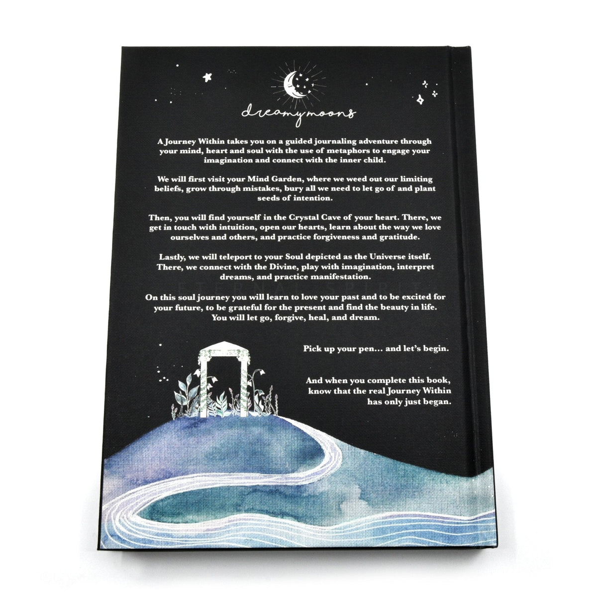 Sample page from Dreamy Moons "A Journey Within journal — Eternal Spirit