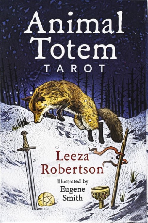 Animal Totem Tarot blue box with wolf and sword by Leeza Robertson — Eternal Spirit