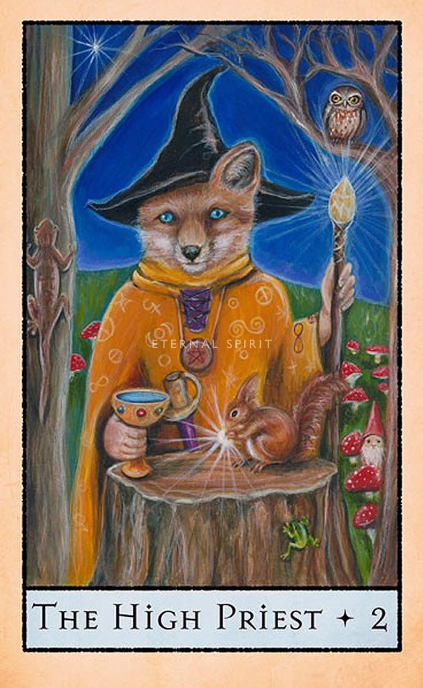 The Bohemian Animal Tarot card illuminating the deck's rich colour palette — Eternal Spirit