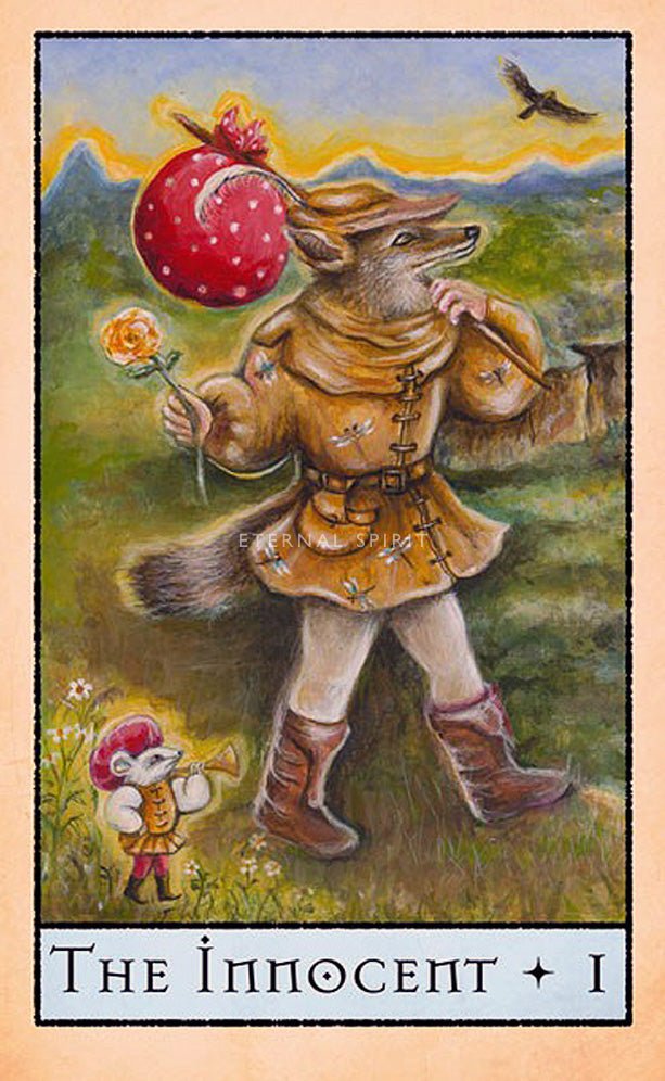 The Bohemian Animal Tarot card capturing the deck's intuitive artistry — Eternal Spirit