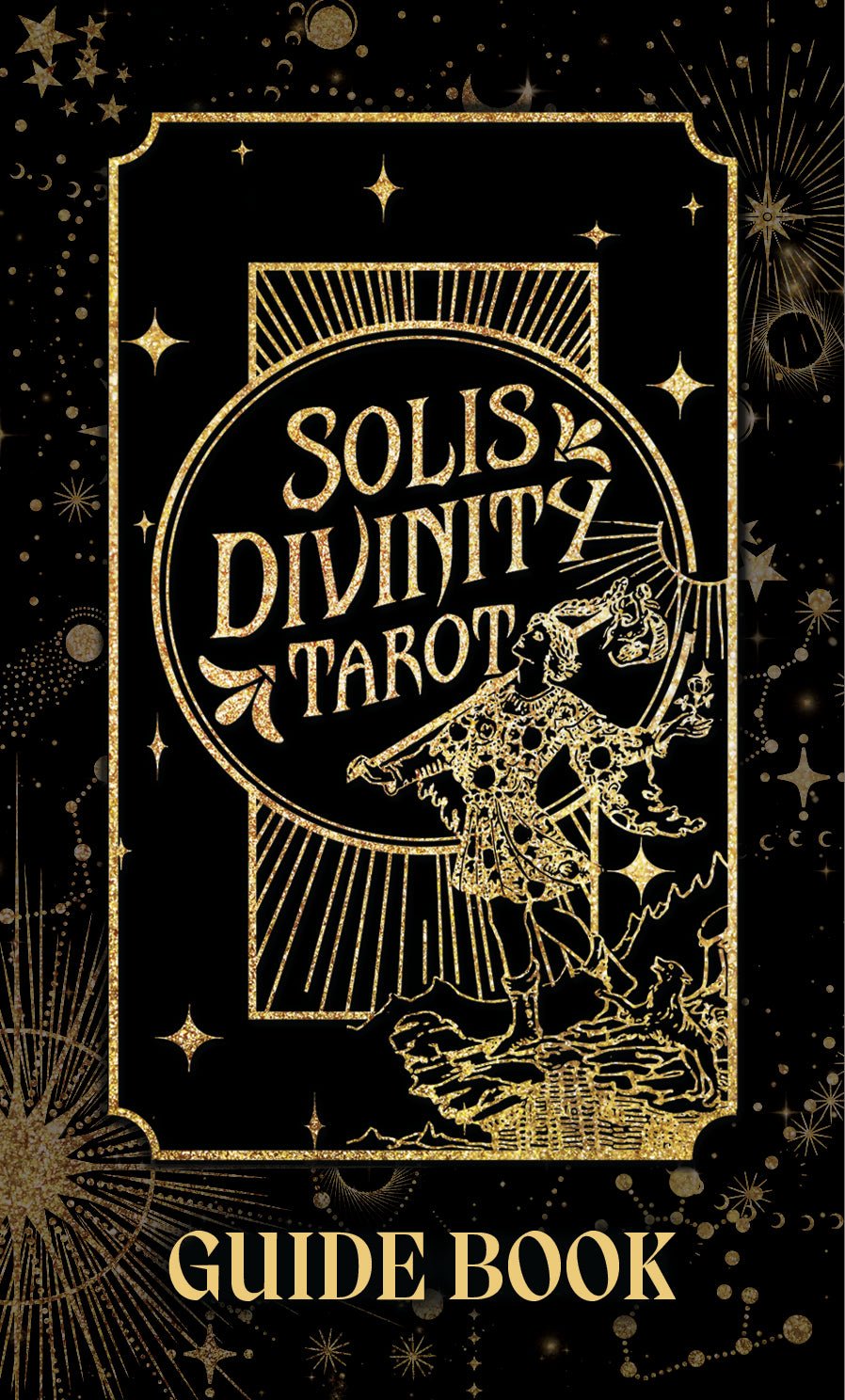 Solis Divinity Tarot (Black & Gold Edition) card portraying the deck's otherworldly aesthetic — Eternal Spirit