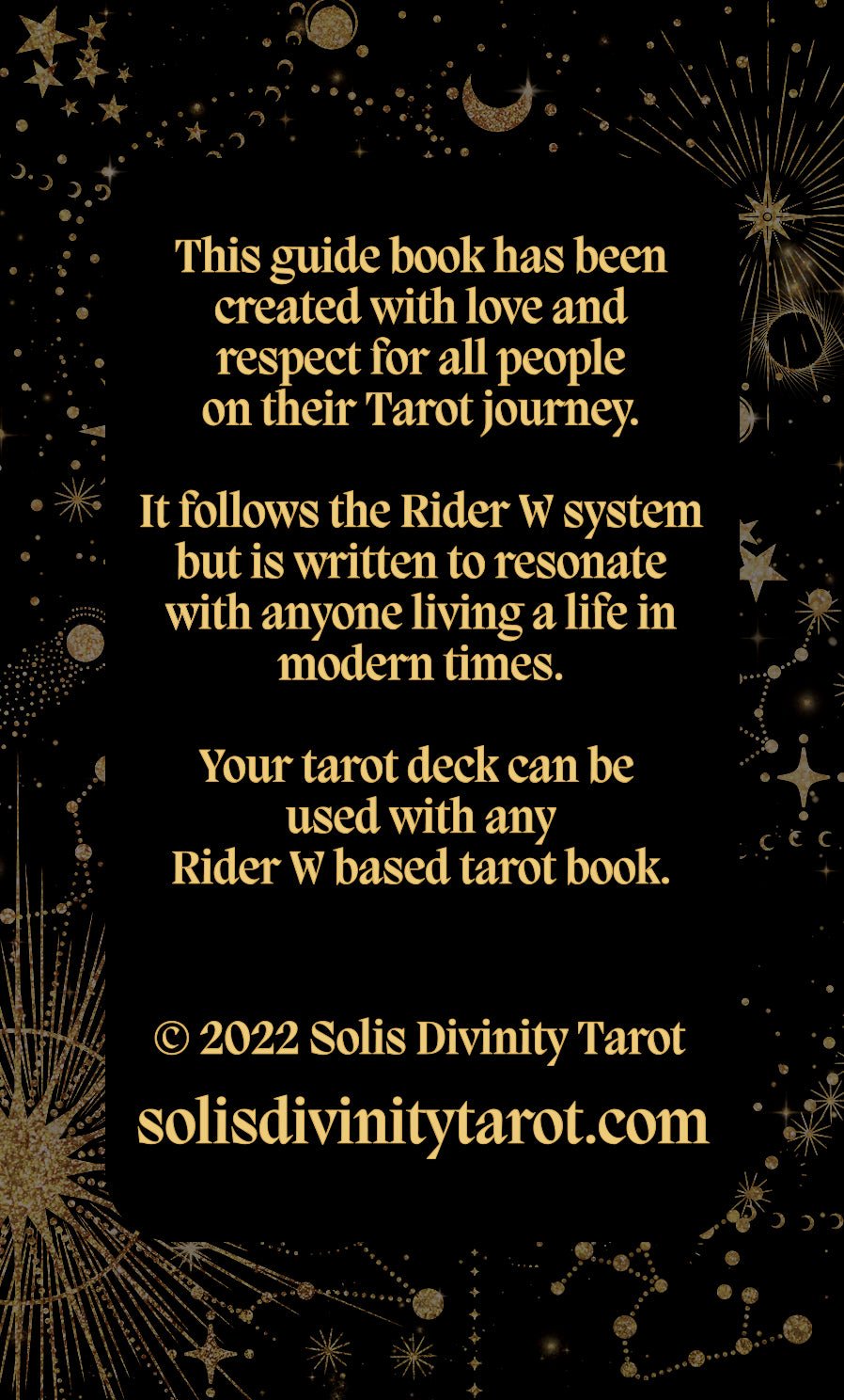 Solis Divinity Tarot (Black & Gold Edition) card demonstrating the deck's inspired artistry — Eternal Spirit