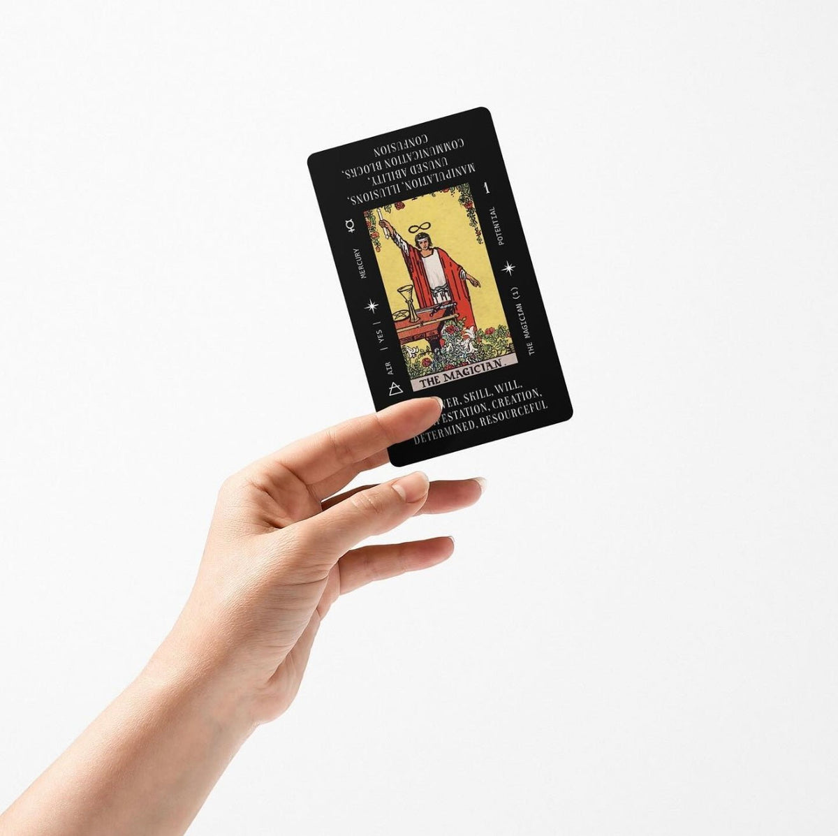 Solis Divinity Tarot (Black & Holographic Keyword Edition), card exploring the deck's contemplative imagery — Eternal Spirit