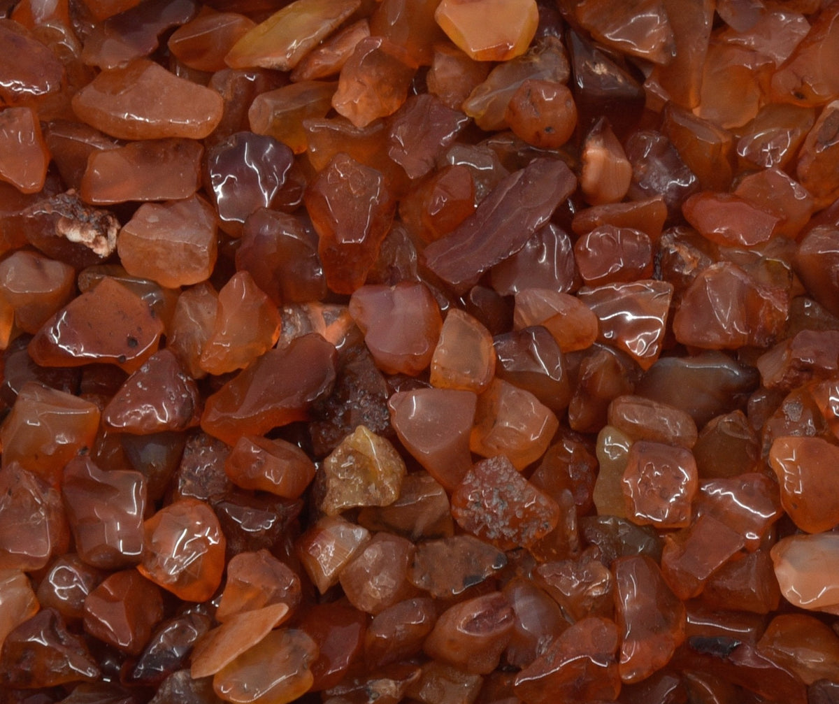 fiery orange Carnelian chips for grids, crafts and sacred work — Eternal Spirit