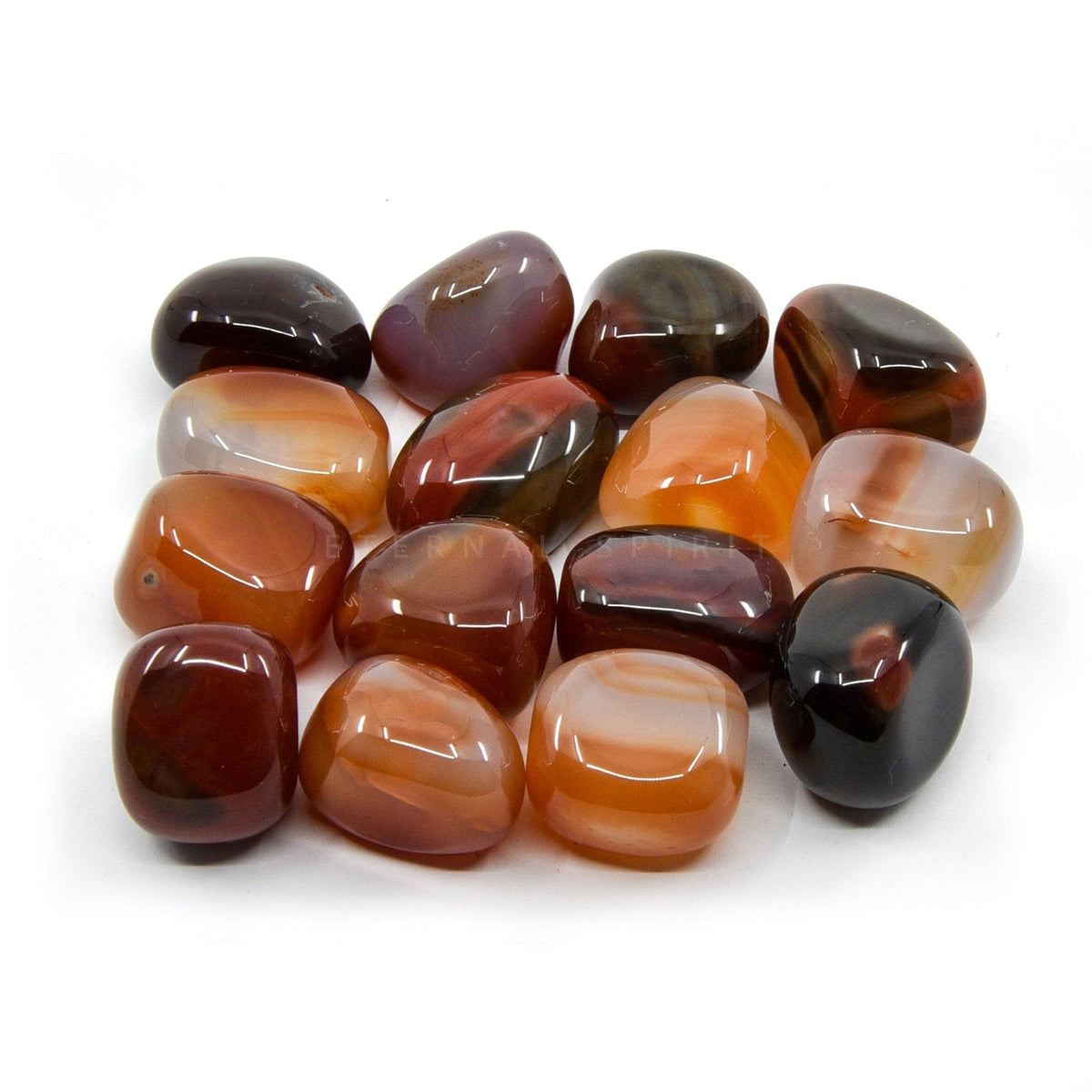 collection of polished Carnelian tumble stones — Eternal Spirit
