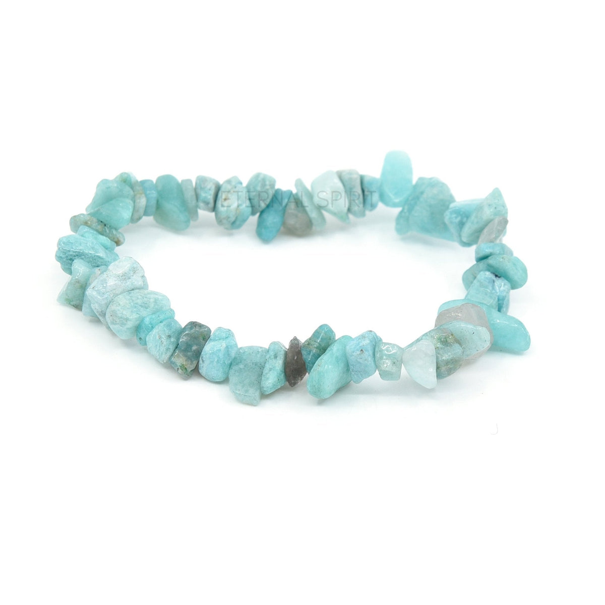 natural Amazonite crystal chip bracelet with raw stone texture — Eternal Spirit