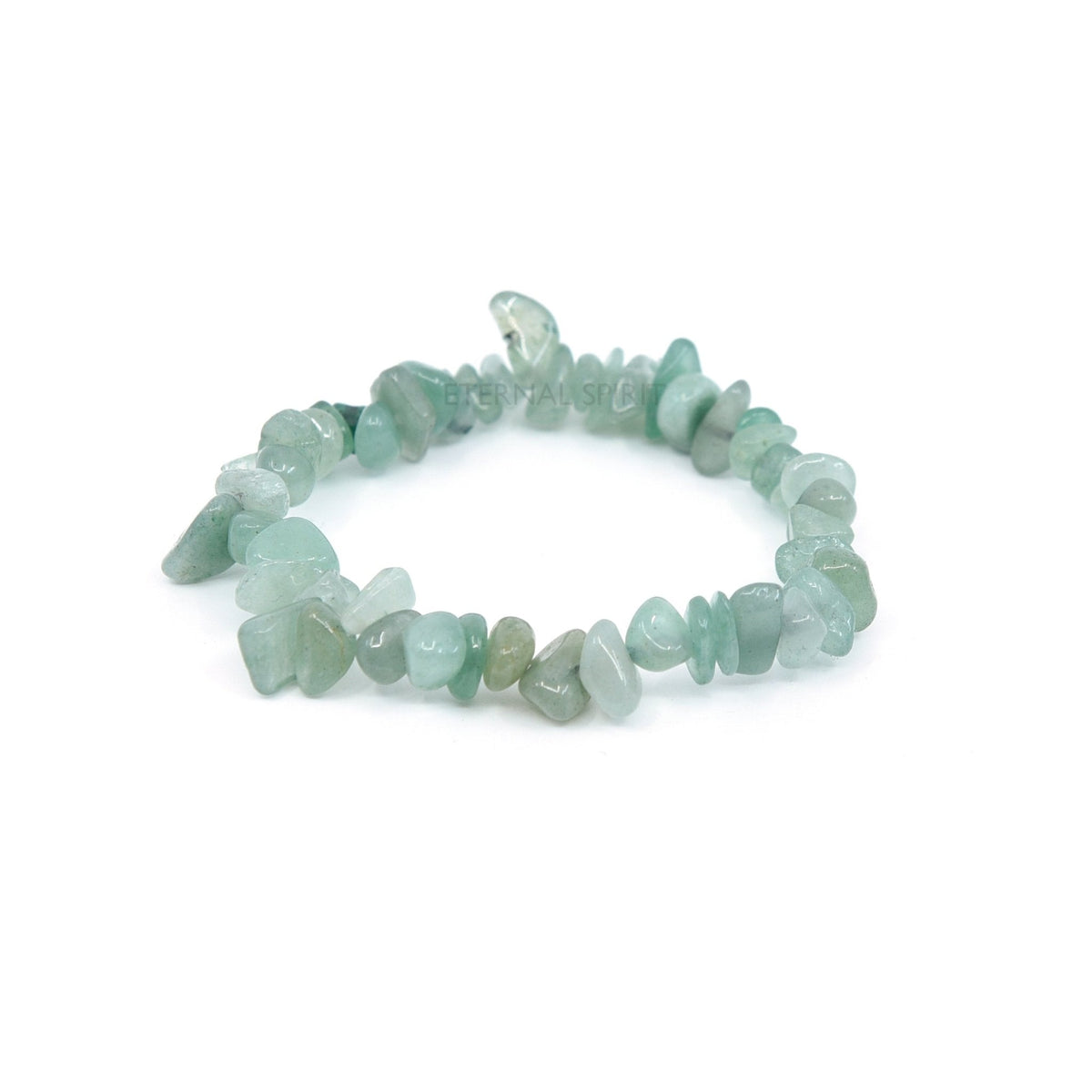natural Aventurine (Green) crystal chip bracelet with raw stone texture — Eternal Spirit