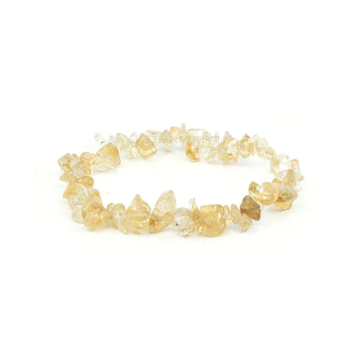 natural Citrine crystal chip bracelet with raw stone texture — Eternal Spirit