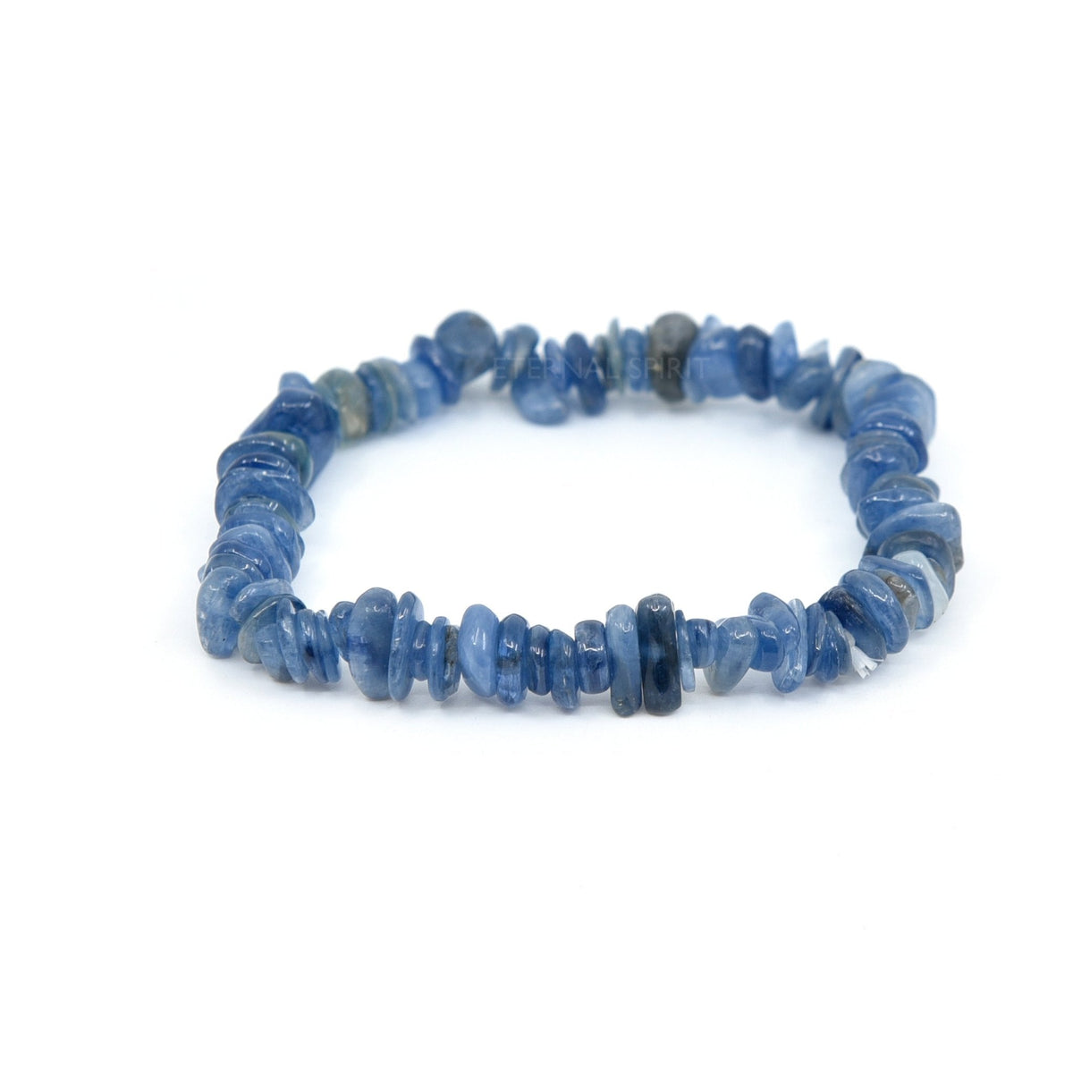 natural Kyanite (Blue) crystal chip bracelet with raw stone texture — Eternal Spirit