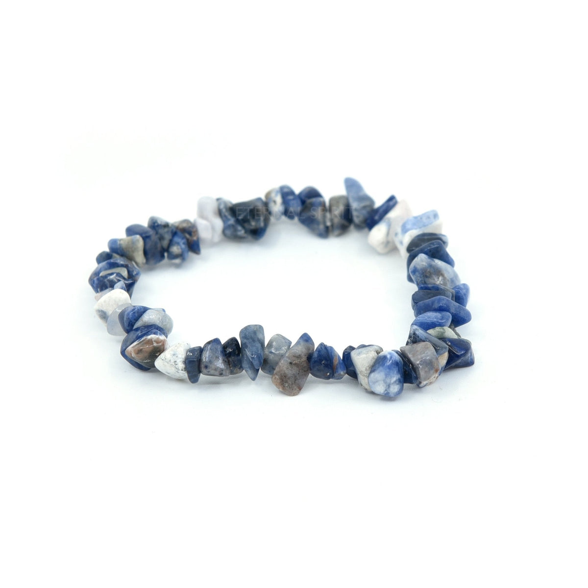 natural Sodalite crystal chip bracelet with raw stone texture — Eternal Spirit