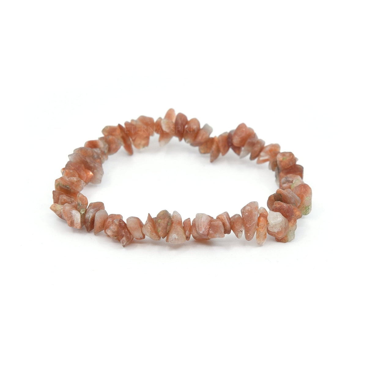 natural Sunstone crystal chip bracelet with raw stone texture — Eternal Spirit