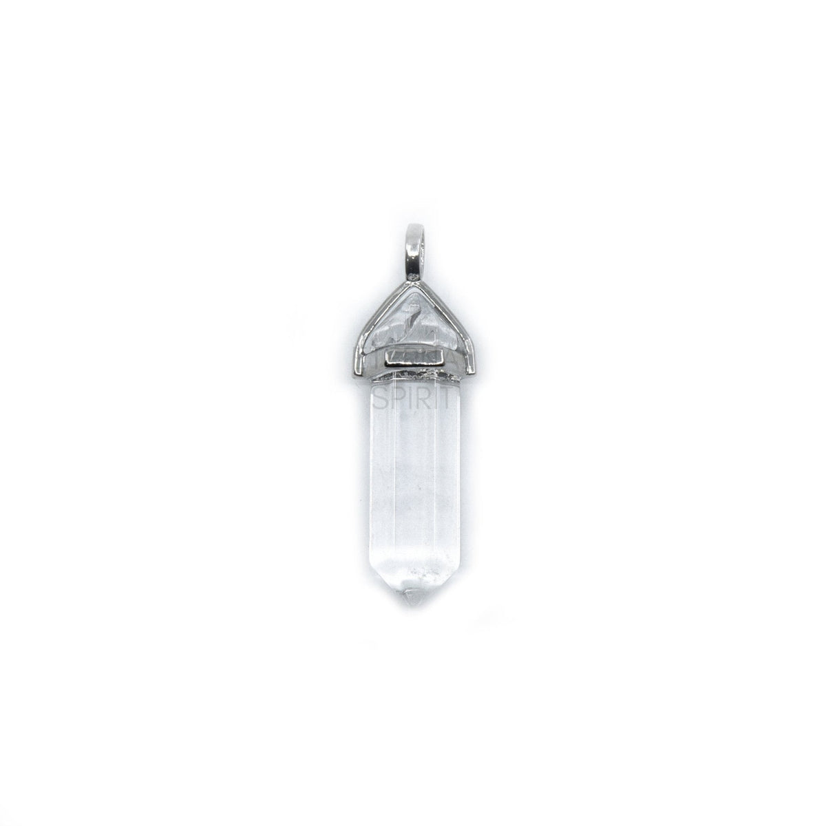 double terminated pendant in Quartz (Clear), showing natural stone detail — Eternal Spirit