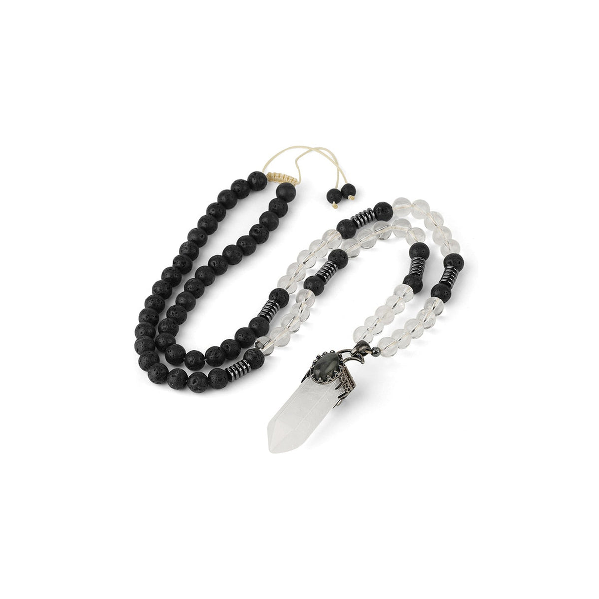 Clear Quartz generator point crystal pendant on cord — Eternal Spirit