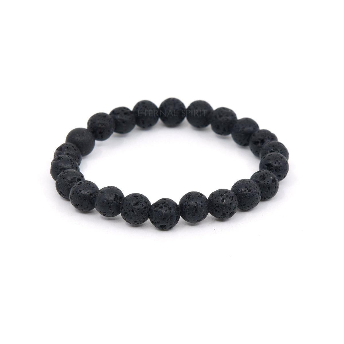 textured Lava Stone 8mm bead bracelet with naturally porous beads — Eternal Spirit