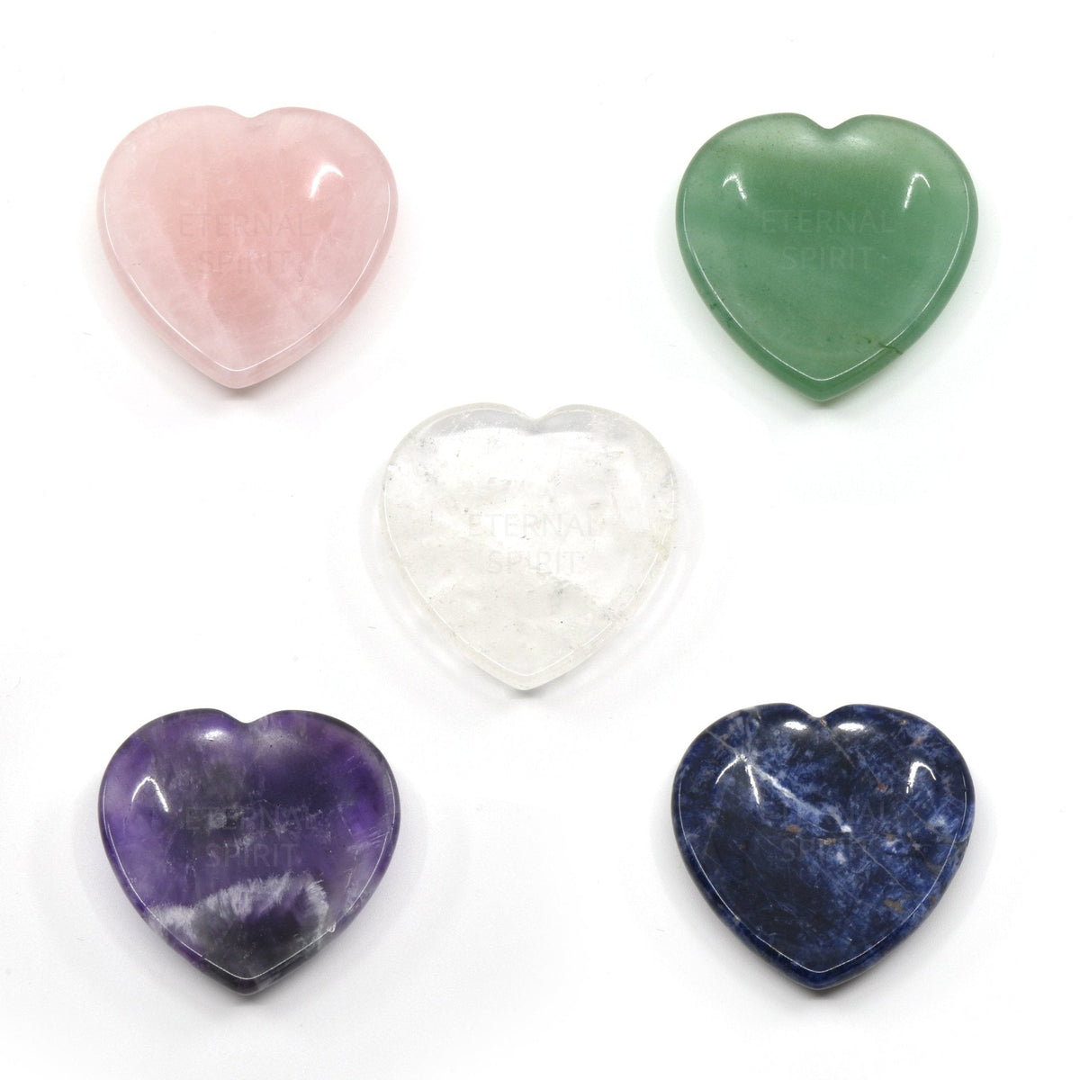 rich violet Amethyst heart-shaped worry stone — Eternal Spirit