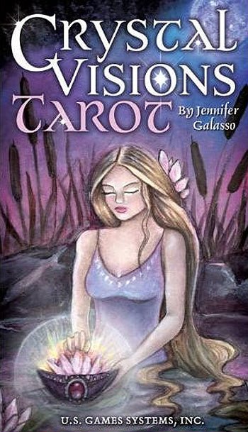 Crystal Visions Tarot box with woman holding crystal by Jennifer Galasso — Eternal Spirit
