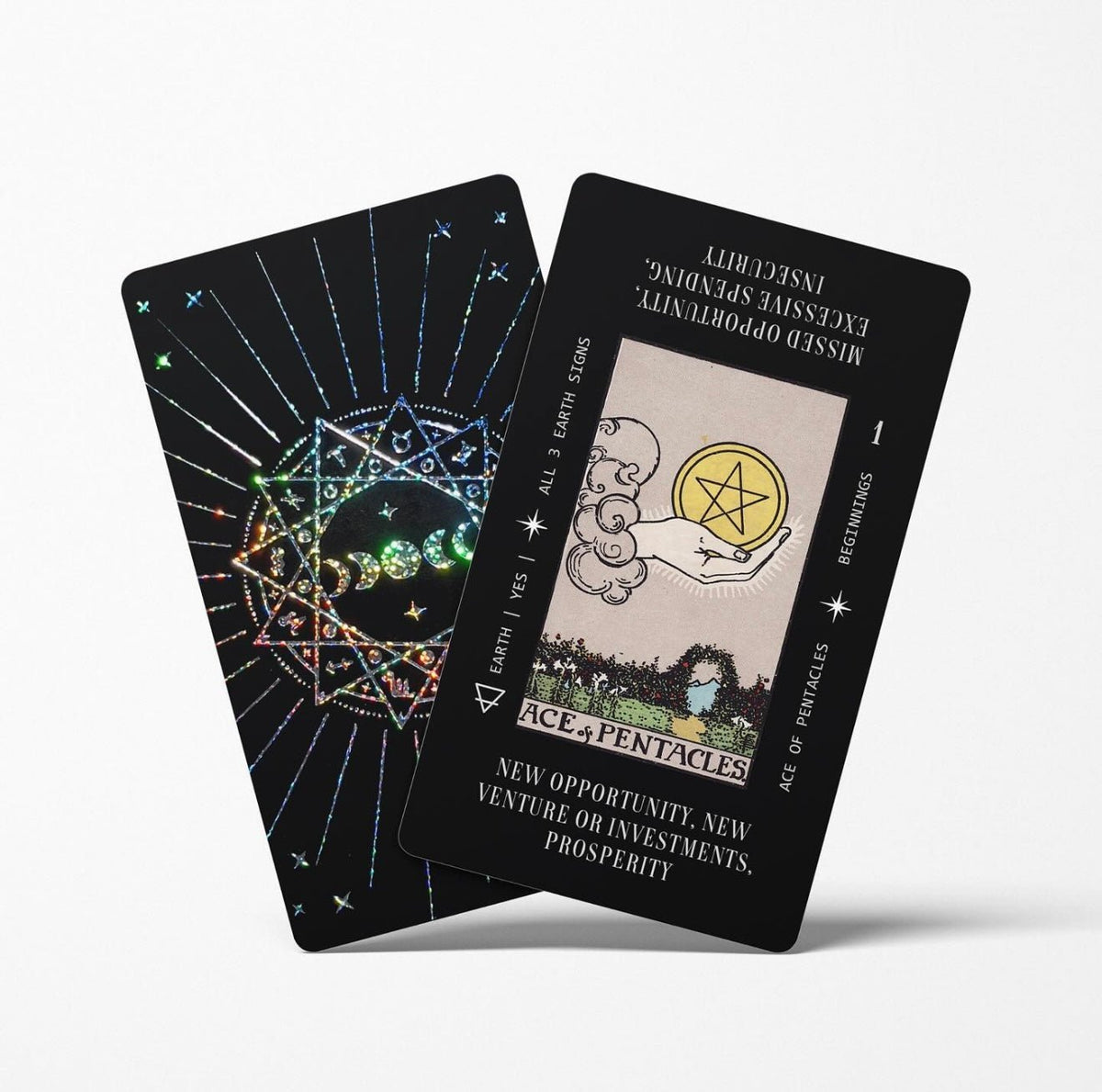 Box cover of Solis Divinity Tarot (Black & Holographic Keyword Edition), tarot card deck — Eternal Spirit