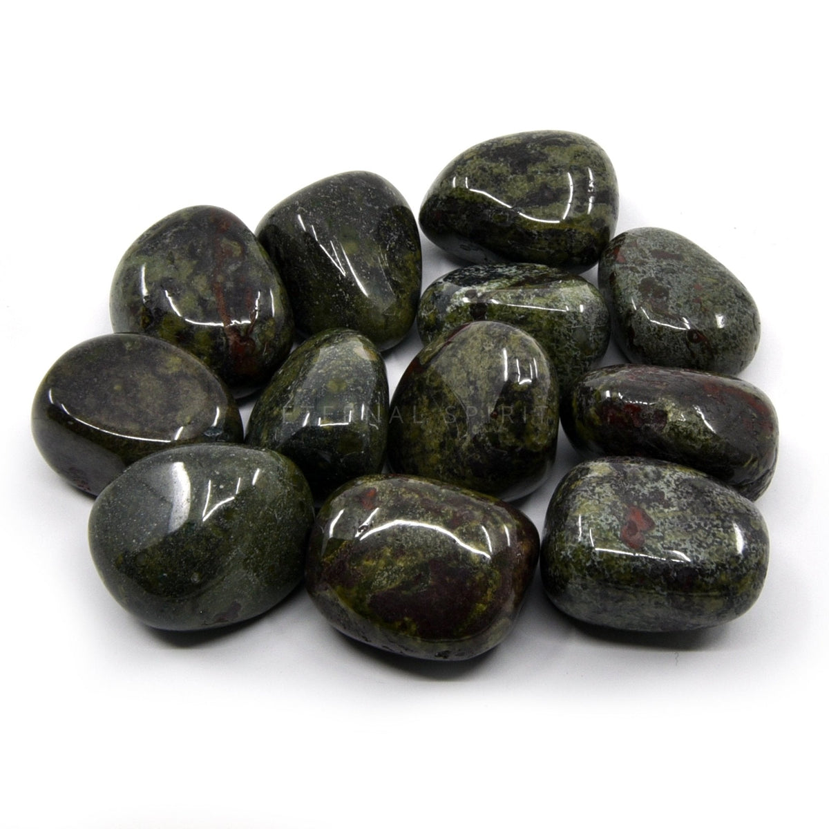 collection of polished Jasper (Dragon's Blood) tumble stones — Eternal Spirit