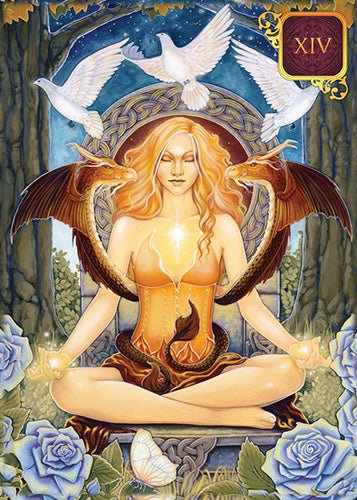 Sample card from the Dreams of Gaia Tarot (Pocket Edition) tarot deck — Eternal Spirit