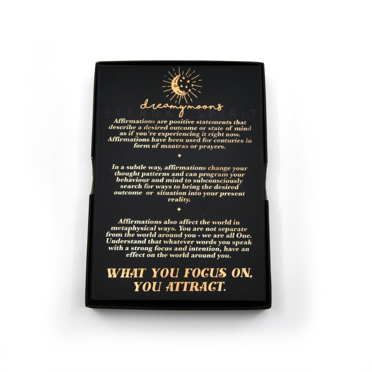 Affirmation Cards by Dreamy Moons card offering a glimpse of the deck's sacred imagery — Eternal Spirit