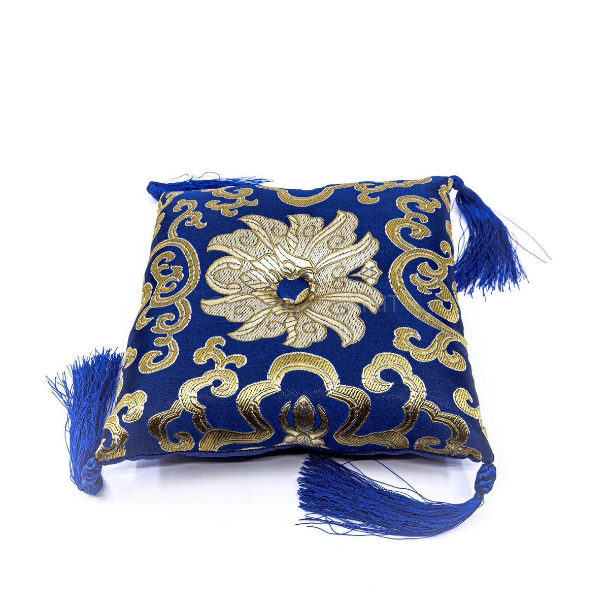Green 15cm singing bowl cushion, soft padded support — Eternal Spirit