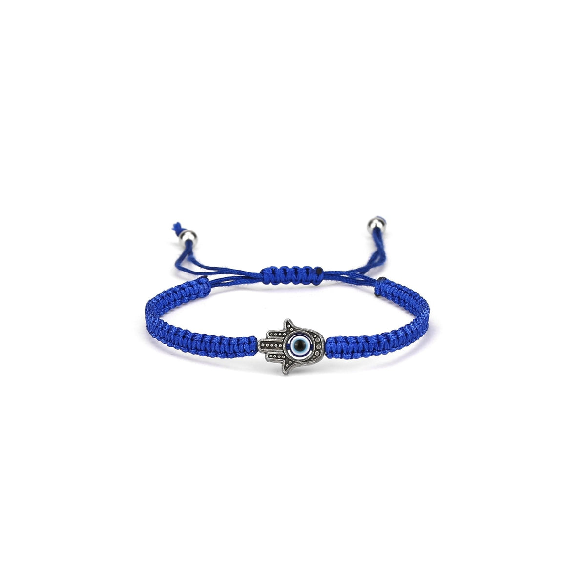 Hamsa Hand Evil Eye bracelet in Blue with protective hand charm — Eternal Spirit