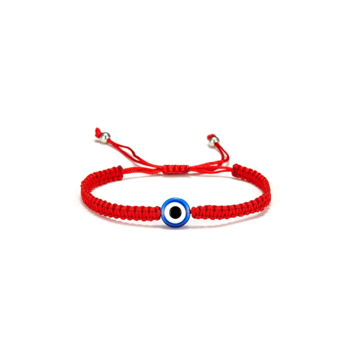 Evil Eye Protection bracelet in Red, beaded with watchful eye motifs — Eternal Spirit