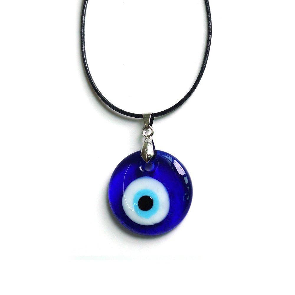 Round evil eye pendant necklace with sacred protection — Eternal Spirit