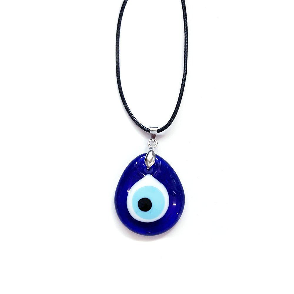 Teardrop evil eye pendant necklace, protective talisman — Eternal Spirit