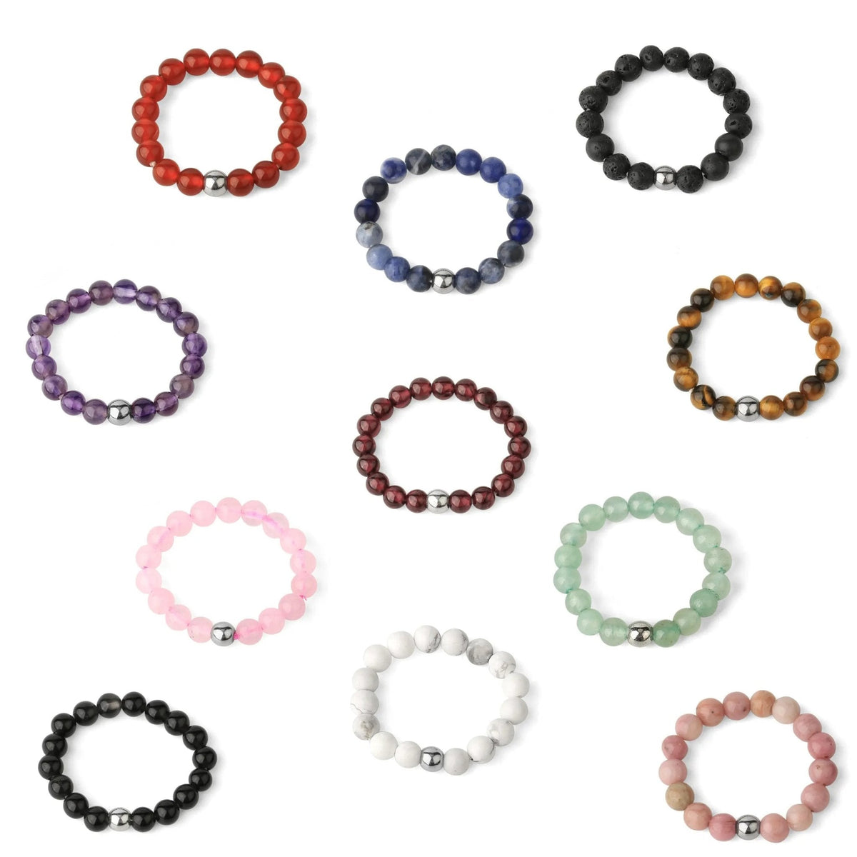 full collection of crystal finger bracelets in assorted stones — Eternal Spirit