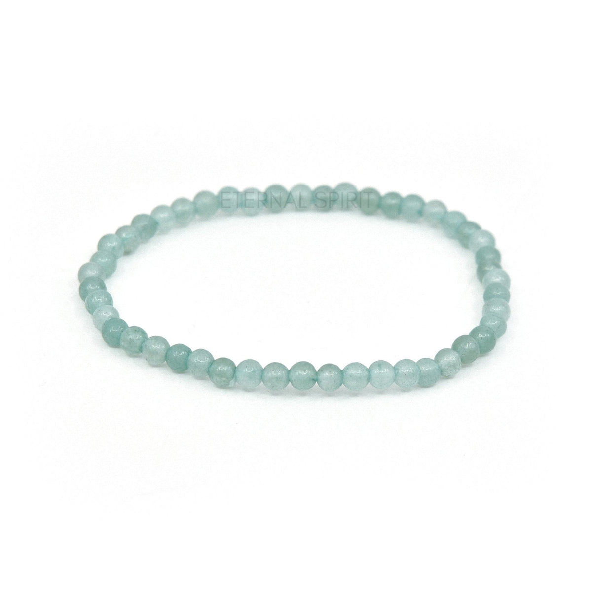 polished Aventurine (Green) 4mm round bead bracelet on white background — Eternal Spirit