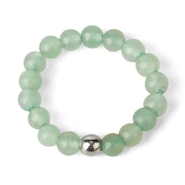 Aventurine (Green) finger bracelet showing polished stone beads — Eternal Spirit