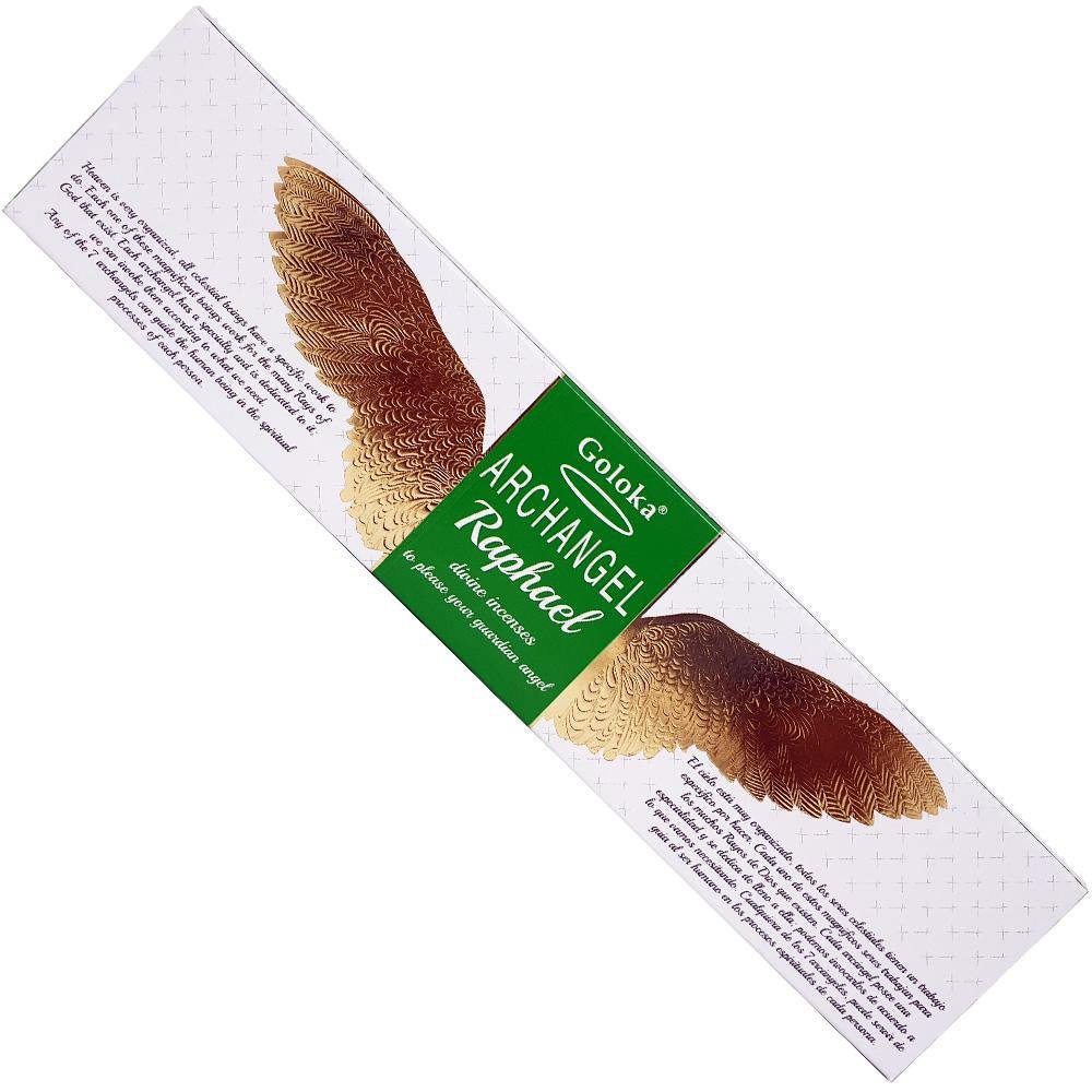 incense sticks - goloka "archangel raphael", artisan packaging on white background — Eternal Spirit