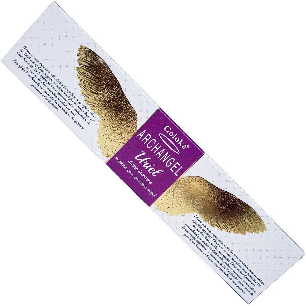 incense sticks - goloka "archangel uriel", artisan packaging on white background — Eternal Spirit