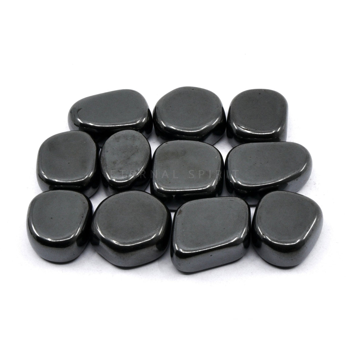 collection of flat polished Hematite tumble stones — Eternal Spirit