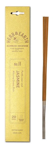 incense sticks - herb & earth "jasmine", artisan packaging on white background — Eternal Spirit