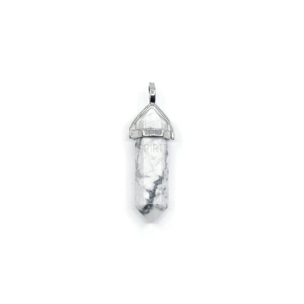 double terminated pendant in Howlite, showing natural stone detail — Eternal Spirit