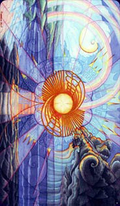 Sacred Geometry Cards For The Visionary Path card showcasing the deck's evocative imagery — Eternal Spirit