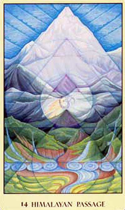 Sacred Geometry Oracle card showing the deck's detailed artistic vision — Eternal Spirit