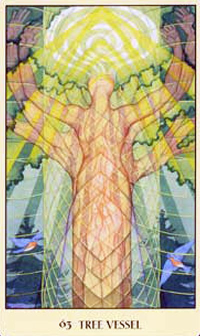 Sacred Geometry Oracle card sharing the deck's luminous illustration style — Eternal Spirit