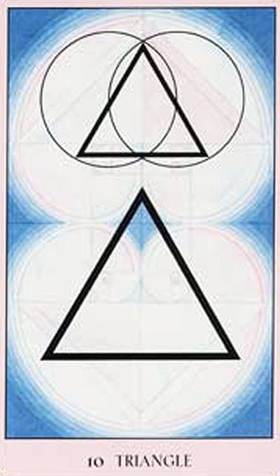 Sacred Geometry Oracle card reflecting the deck's transcendent artwork — Eternal Spirit