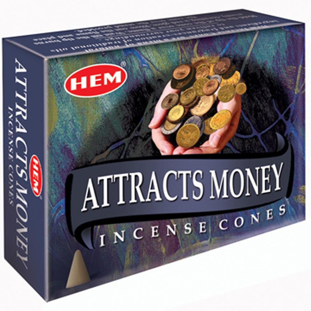 incense cones - hem "attracts money", artisan packaging on white background — Eternal Spirit