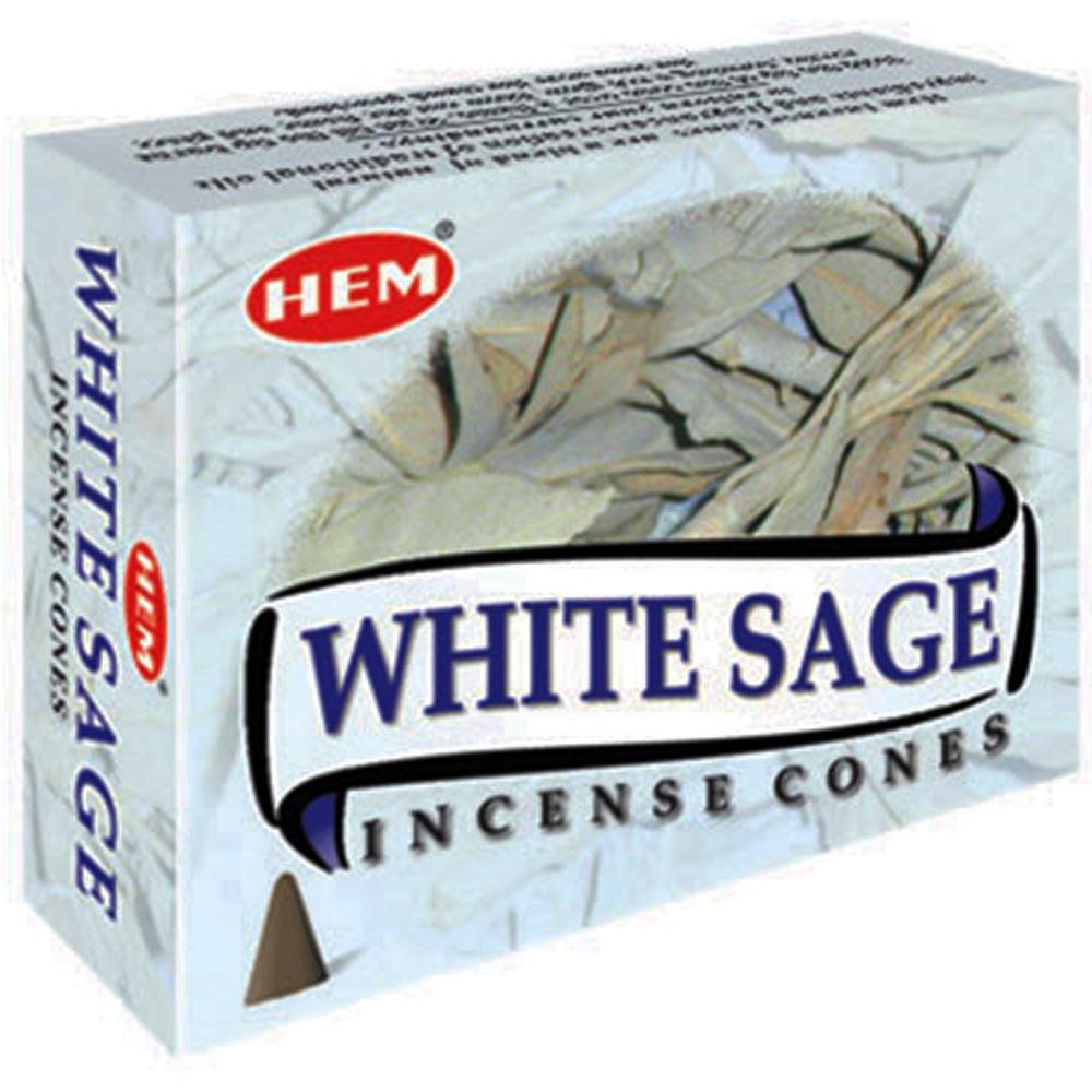 incense cones - hem "white sage", cone-shaped incense for backflow burners — Eternal Spirit