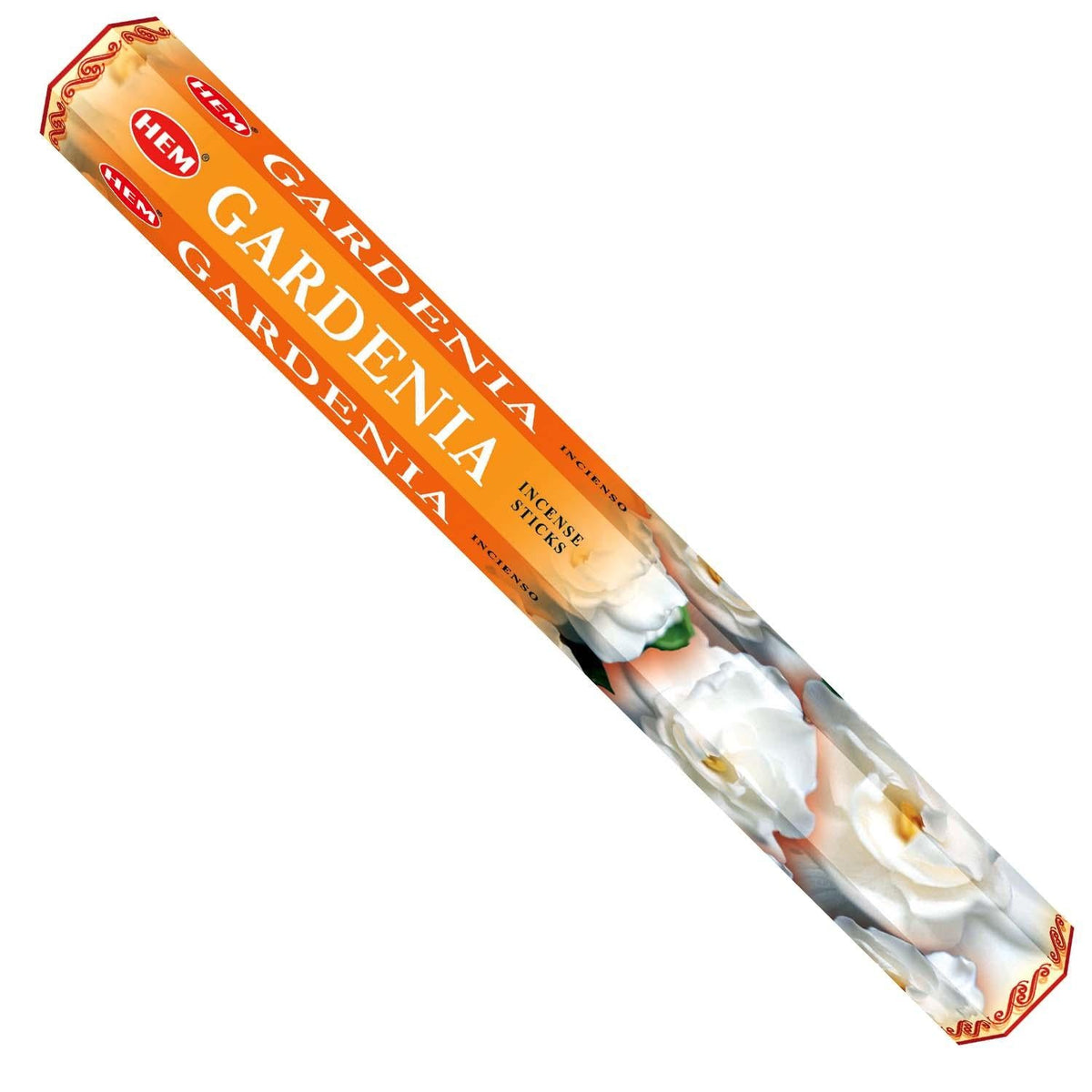 incense sticks - hem "gardenia", artisan packaging on white background — Eternal Spirit