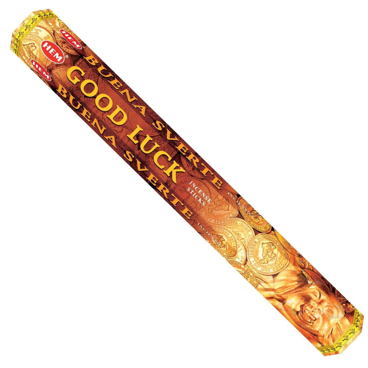 incense sticks - hem "good luck", artisan packaging on white background — Eternal Spirit